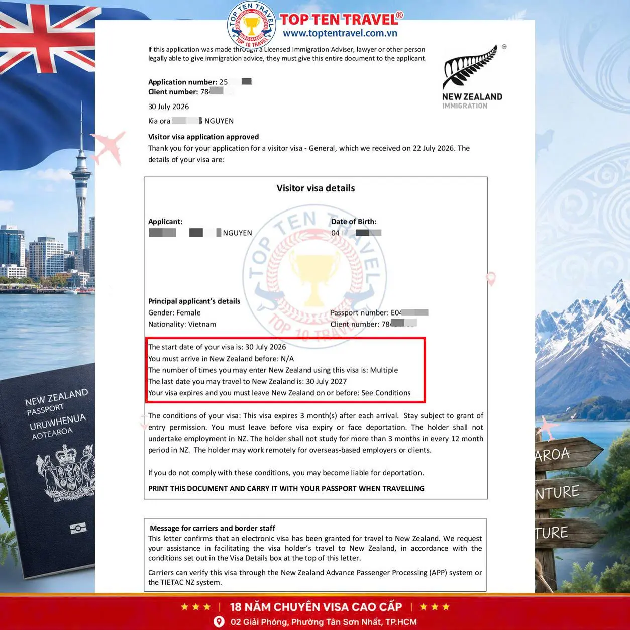 Lựa chọn dịch vụ visa New Zealand uy tín giúp tối ưu tỷ lệ đậu