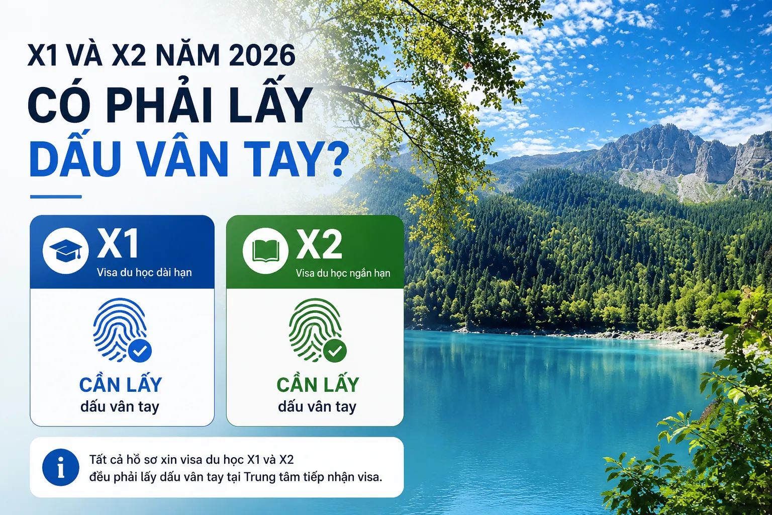 Visa X1 X2 Trung Quốc có phải lấy dấu vân tay năm 2026