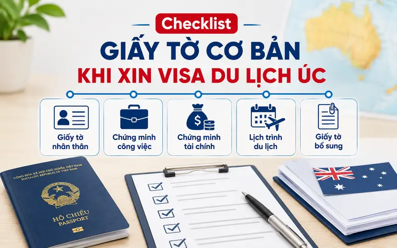 Hồ sơ cơ bản cần chuẩn bị khi xin visa du lịch Úc
