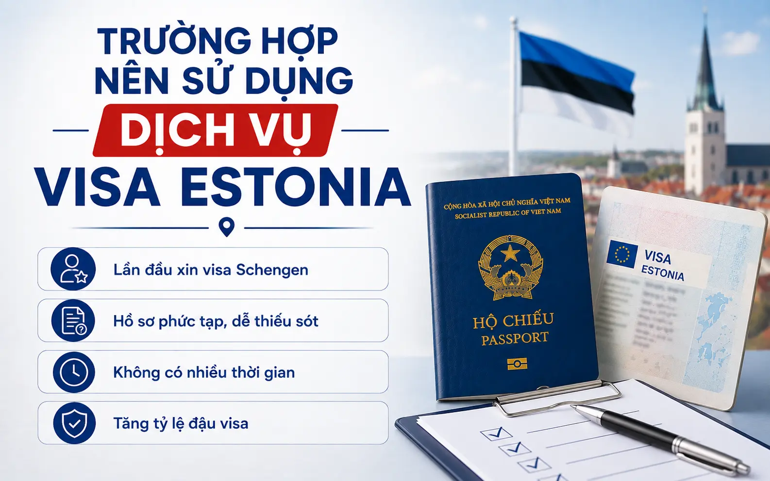 Trường hợp nên sử dụng dịch vụ visa Estonia