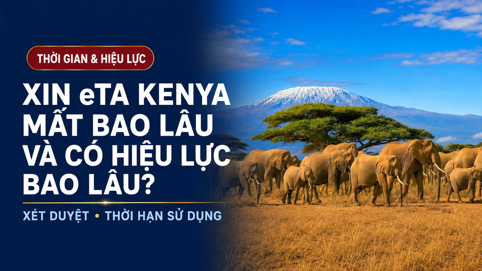 Xin eTA Kenya mất bao lâu và có hiệu lực bao lâu?