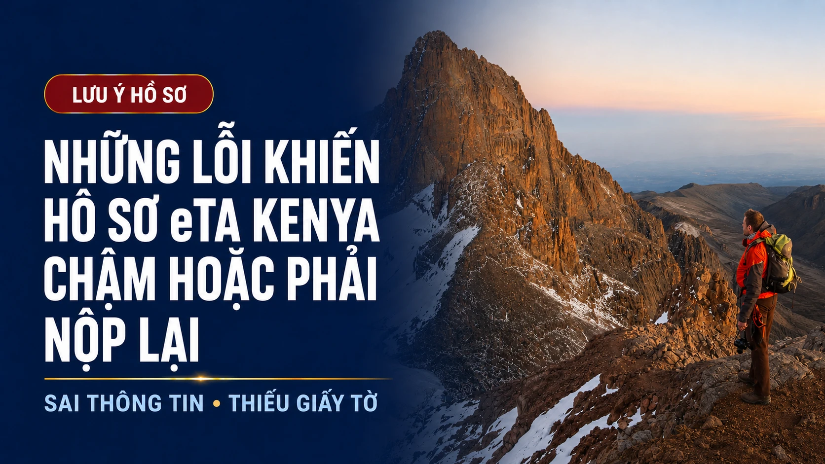 Những lỗi khiến hồ sơ eTA Kenya chậm hoặc phải nộp lại