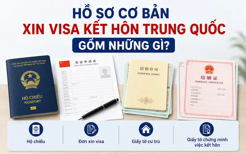 Tổng hợp giấy tờ cơ bản cần chuẩn bị khi xin visa kết hôn Trung Quốc