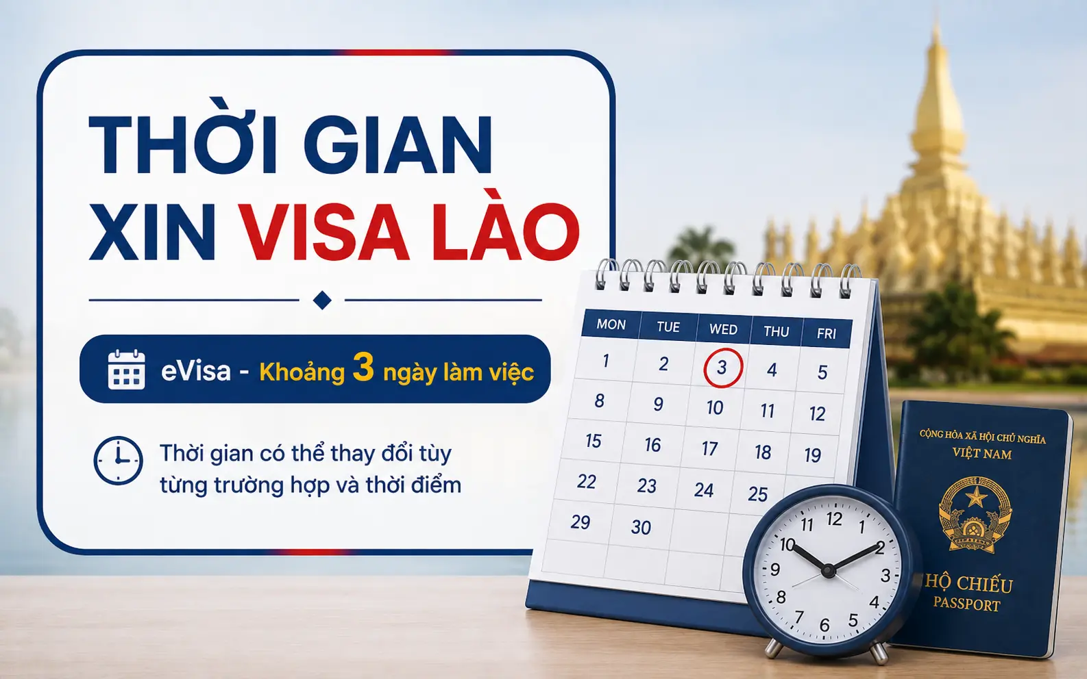 Thời gian xin visa Lào