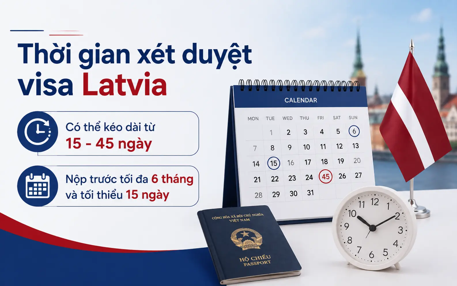Tìm hiểu thời gian xử lý visa Latvia