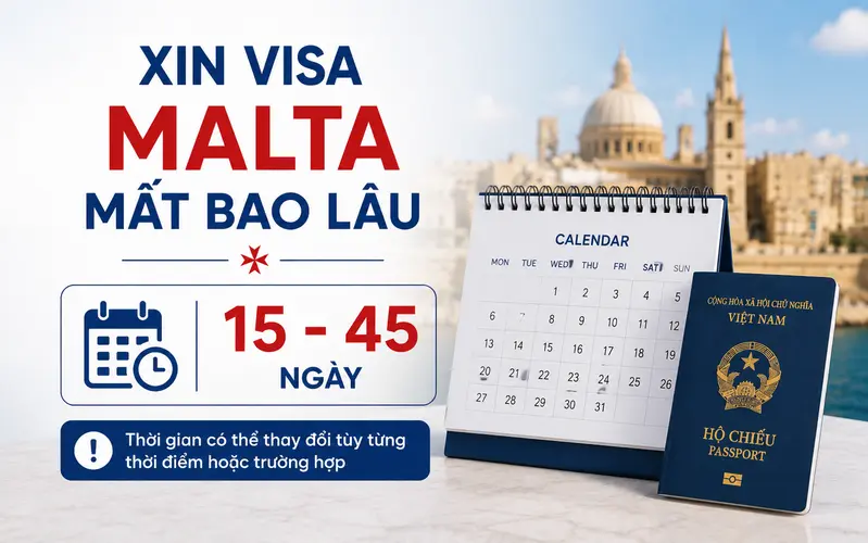 Cập nhật thời gian xin visa Malta