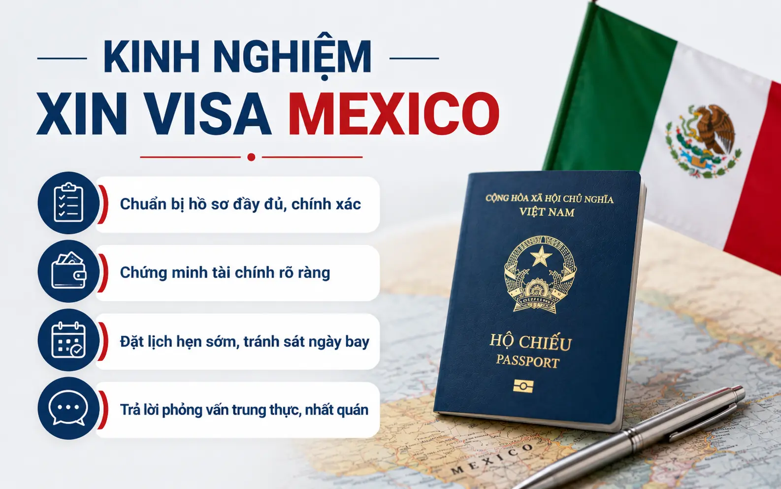 Lưu ý quan trọng xin visa Mexico tối ưu tỷ lệ đậu