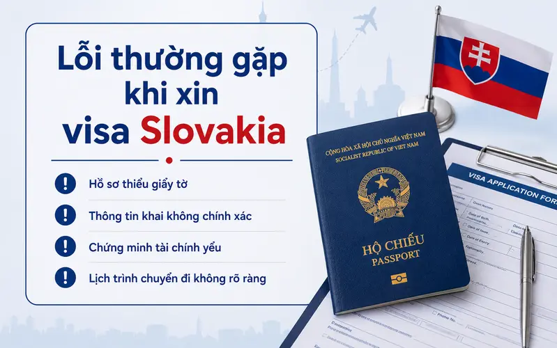 Lỗi thường gặp khi xin visa Slovakia