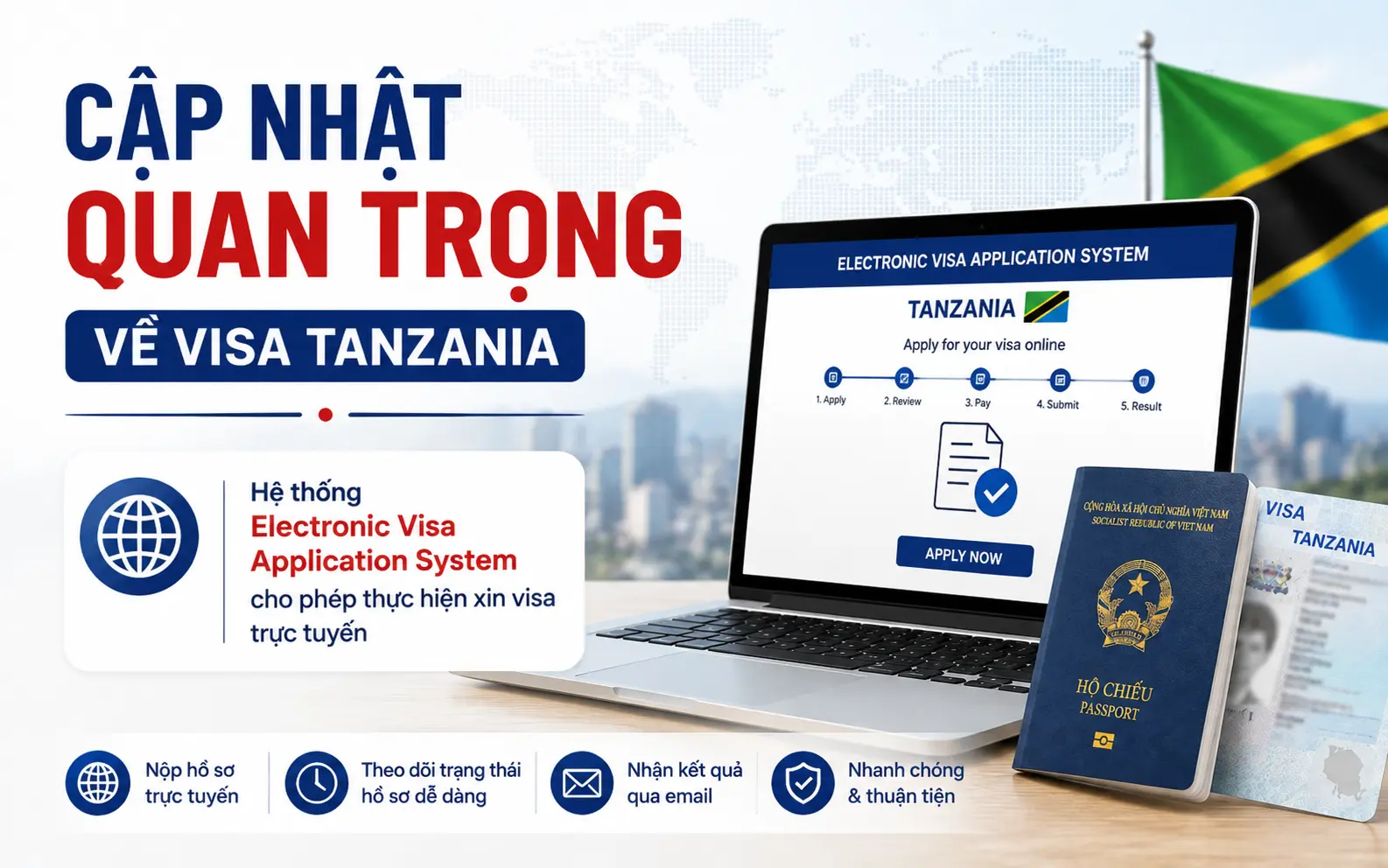 Cập nhật mới về visa Tanzania cần biết