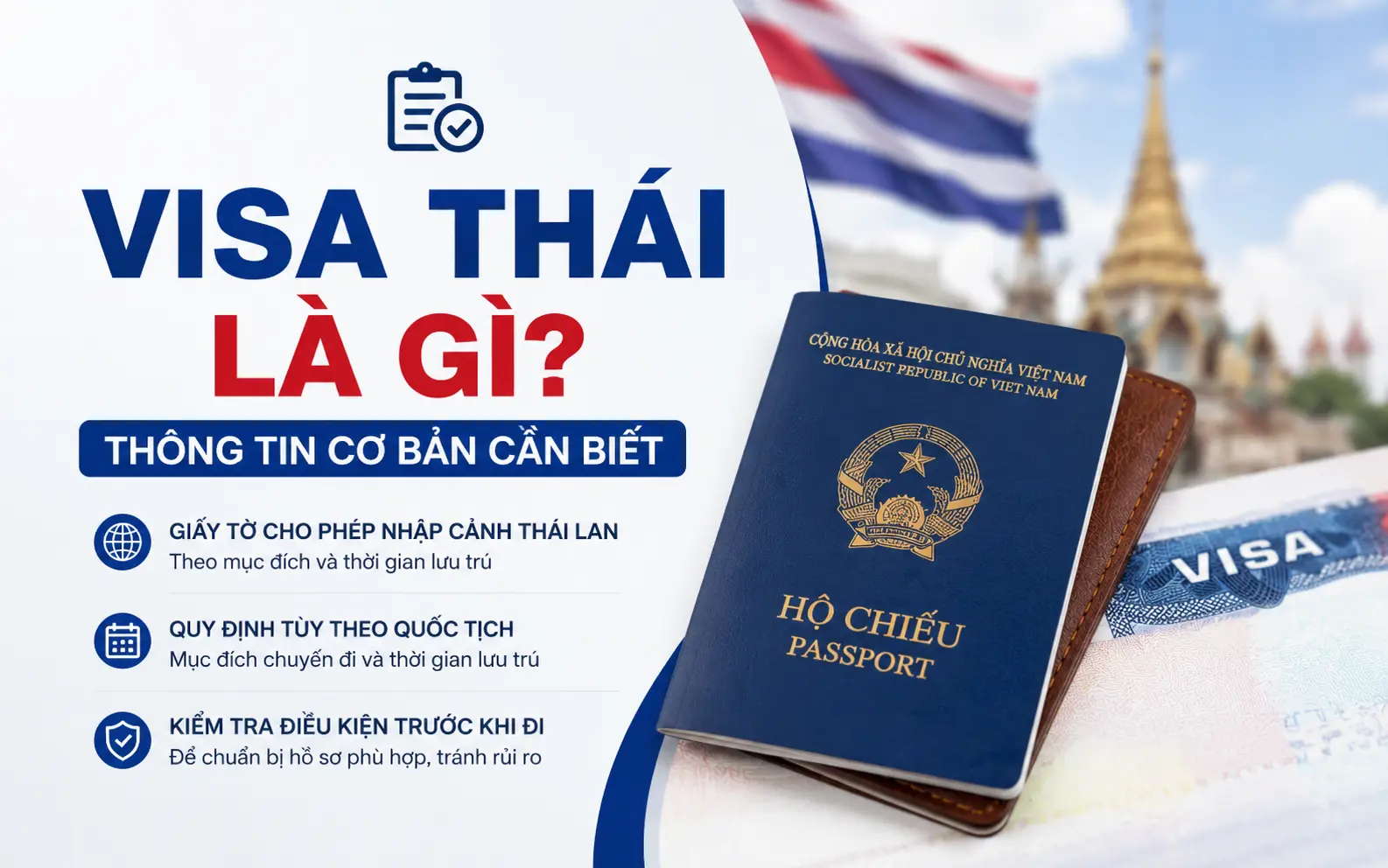 Thông tin cơ bản cần biết về visa Thái Lan