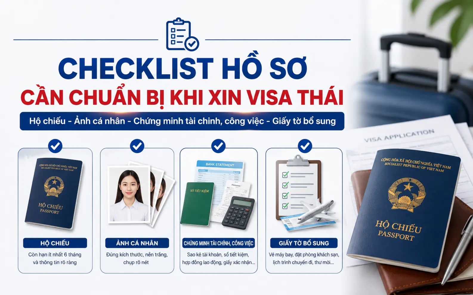 Hồ sơ cần chuẩn bị khi xin visa Thái Lan
