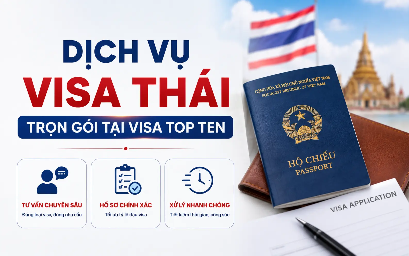 Dịch vụ visa Thái Lan trọn gói tại Visa Top Ten