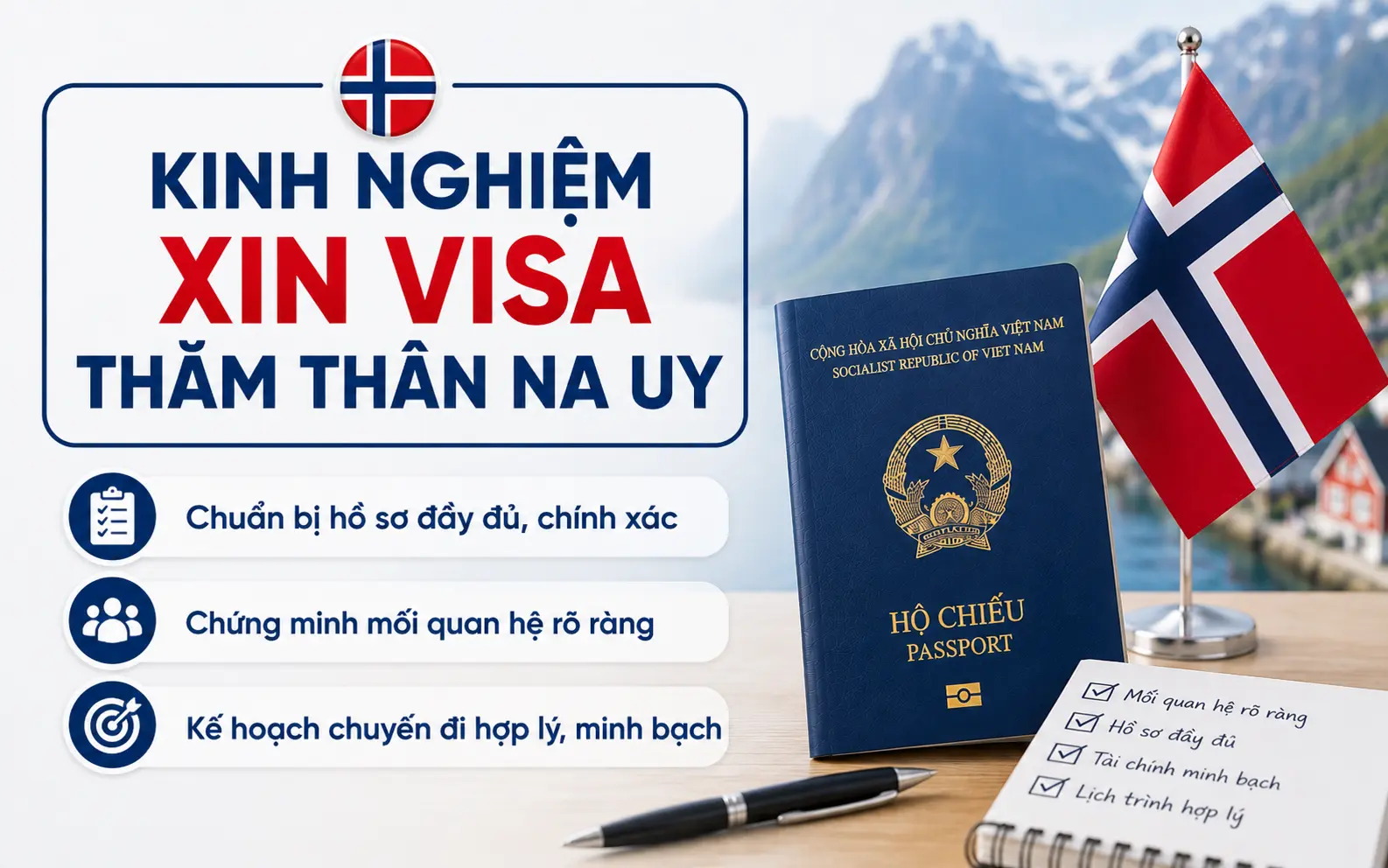 Lưu ý để xin visa thăm thân Na Uy hiệu quả