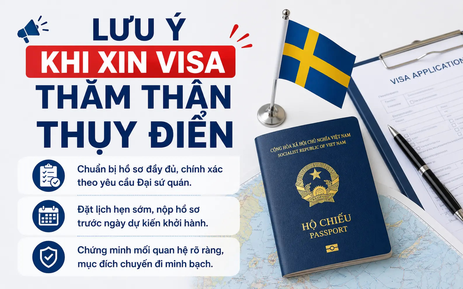 Kinh nghiệm xin visa thăm thân Thụy Điển hiệu quả