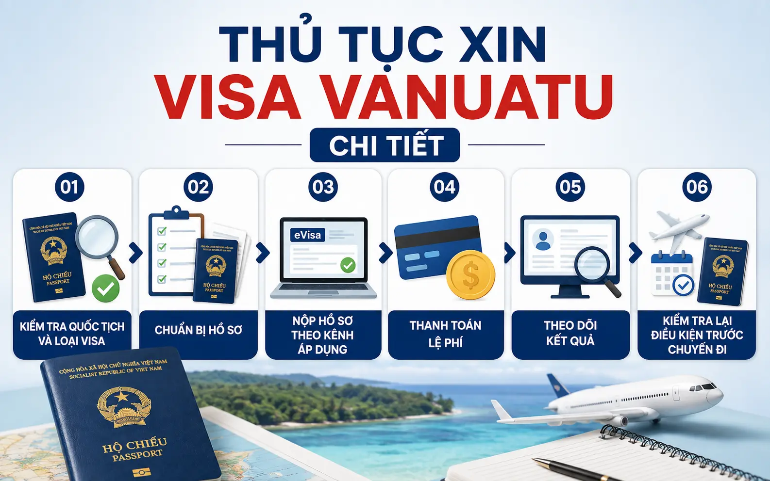 Thủ tục xin visa Vanuatu chi tiết