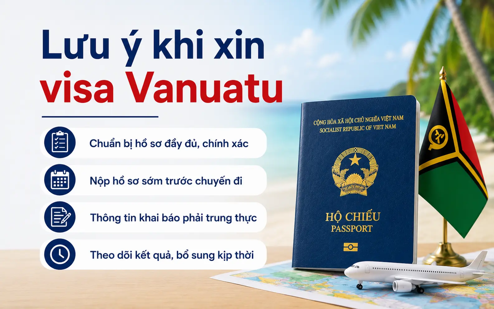 Lưu ý để xin visa Vanuatu hiệu quả