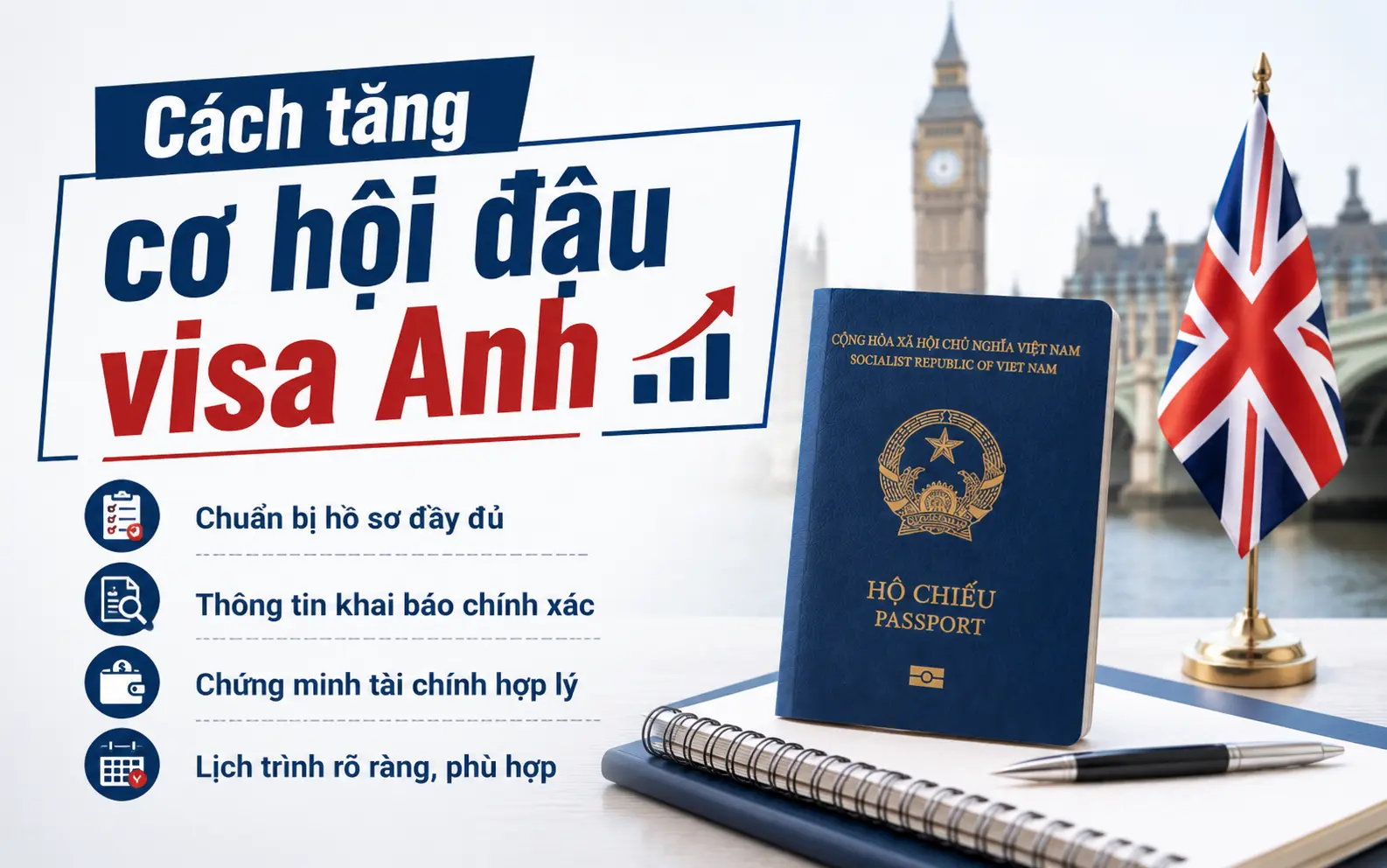 Kinh nghiệm xin visa Anh tăng tỷ lệ đậu
