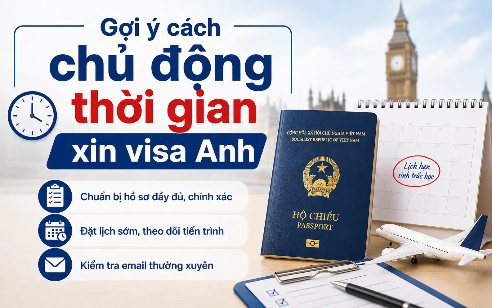 Kinh nghiệm xin visa Anh tối ưu thời gian