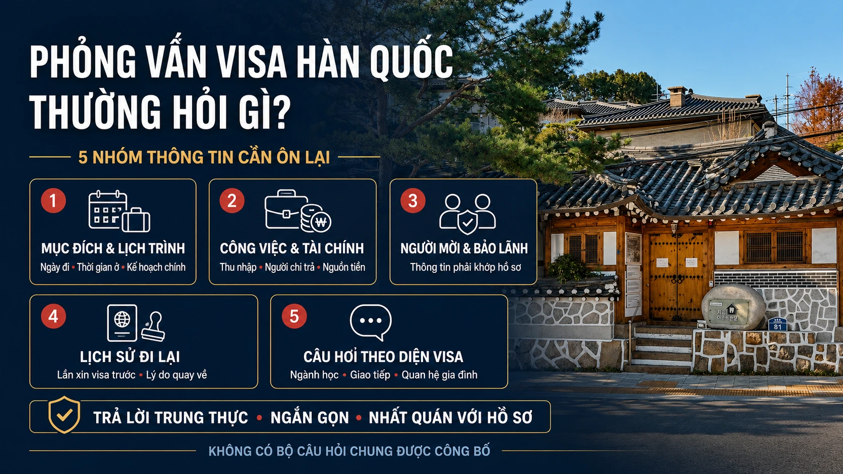 Chuẩn bị câu hỏi phỏng vấn visa Hàn Quốc