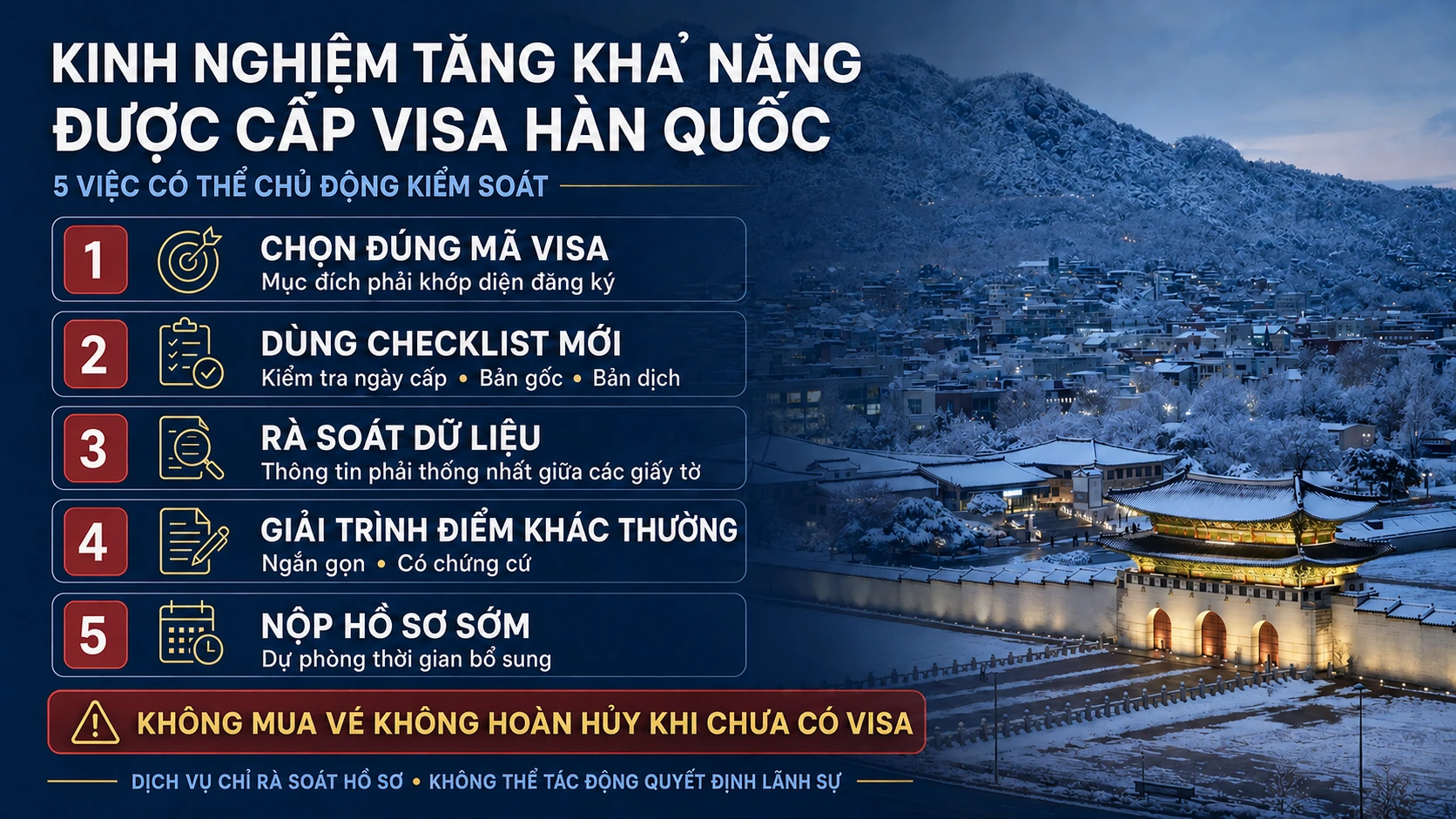 Các lỗi thường gặp khi chuẩn bị visa Hàn Quốc