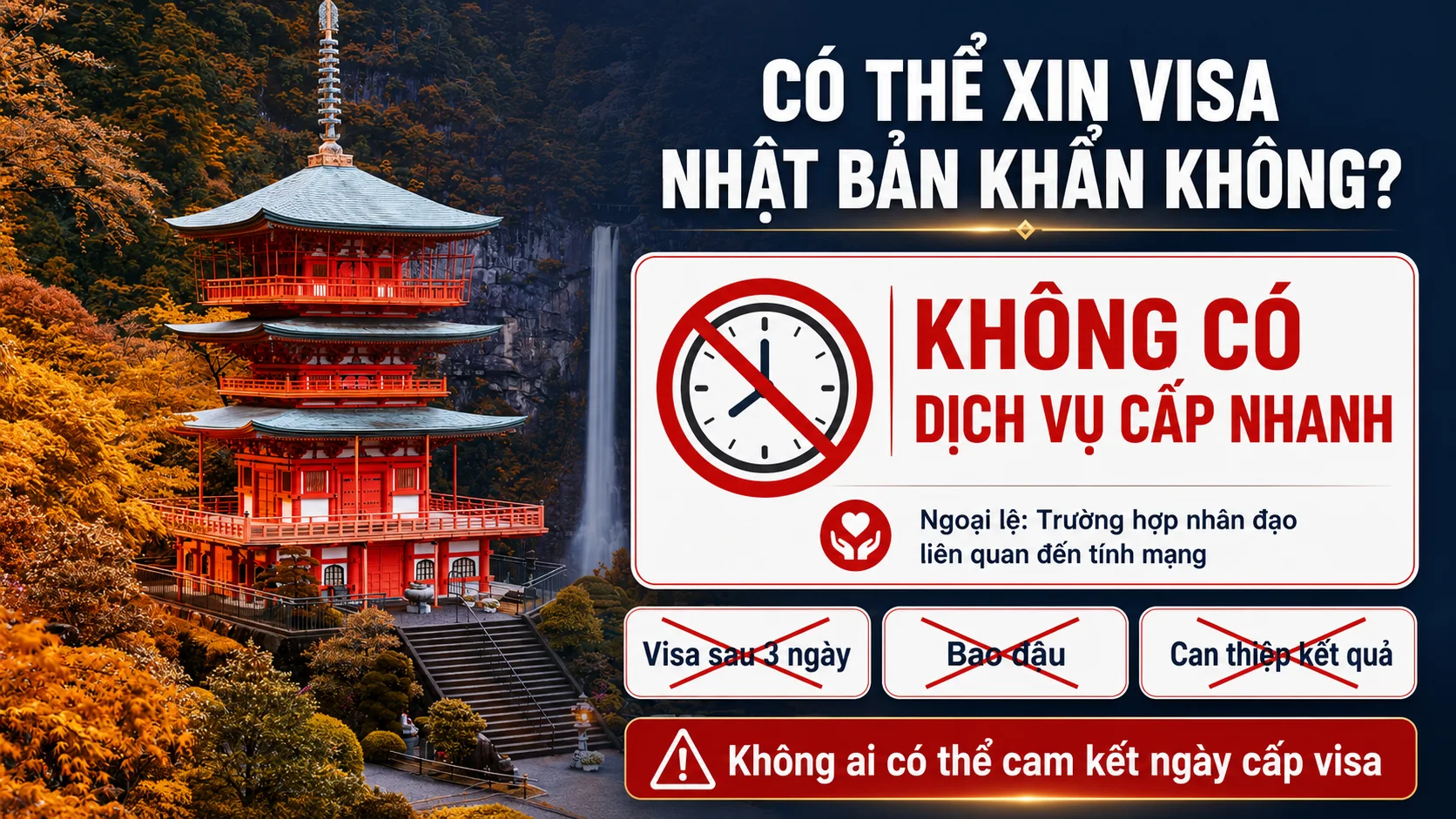 Không có dịch vụ nào có thể cam kết cấp nhanh visa Nhật Bản