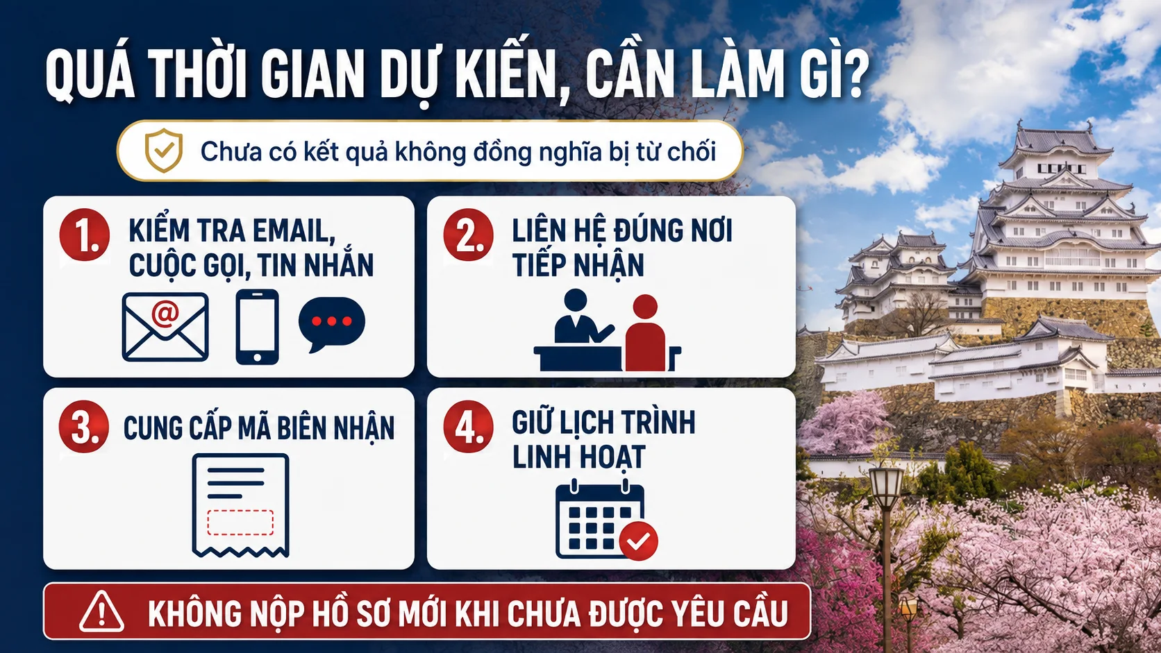 Cách xử lý khi visa Nhật Bản quá thời gian dự kiến nhưng chưa có kết quả
