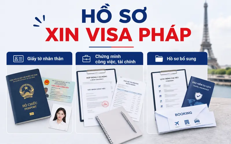 Hồ sơ cần chuẩn bị khi xin visa Pháp