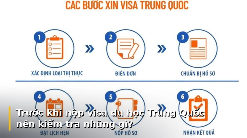 Trước khi nộp visa du học Trung Quốc nên kiểm tra những gì?