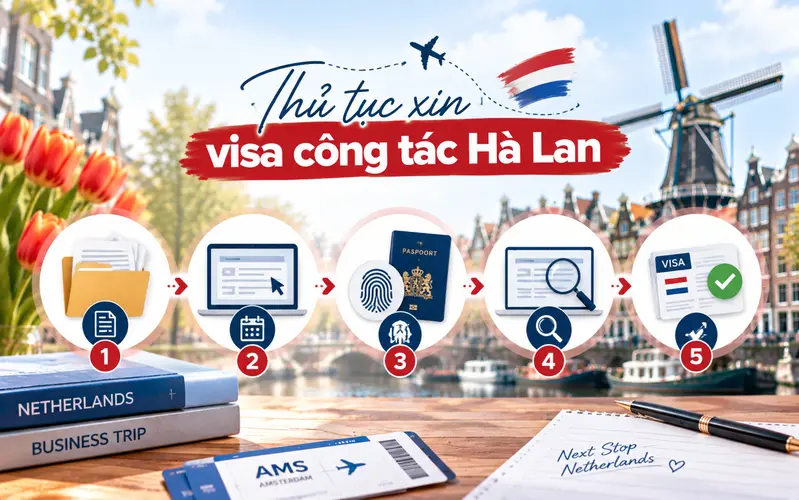 Hướng dẫn thủ tục xin visa công tác Hà Lan