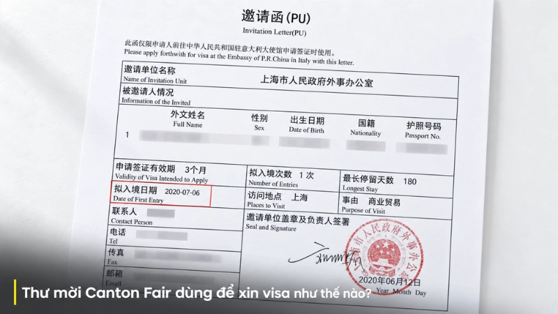 Thư mời Canton Fair dùng để xin visa như thế nào?