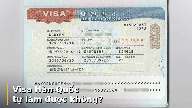 Visa Hàn Quốc tự làm được không?
