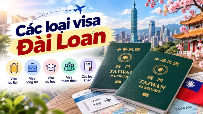 các loại visa đài loan