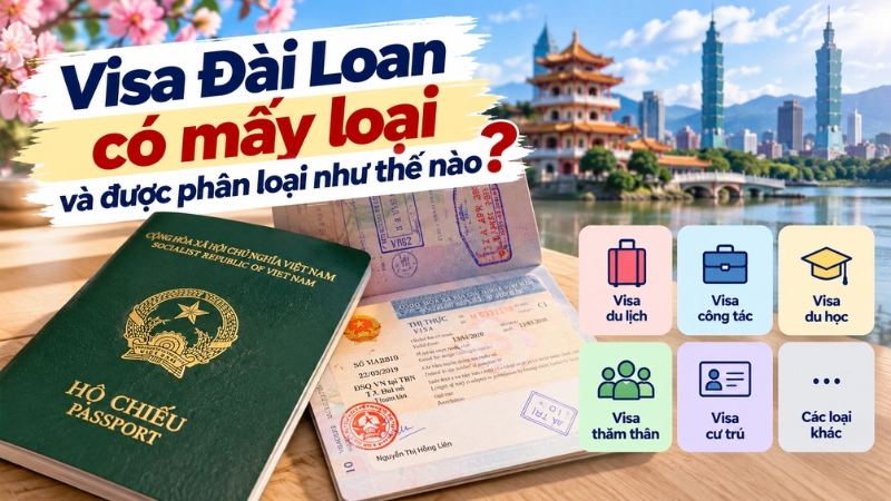 Visa Đài Loan có mấy loại và được phân loại như thế nào?