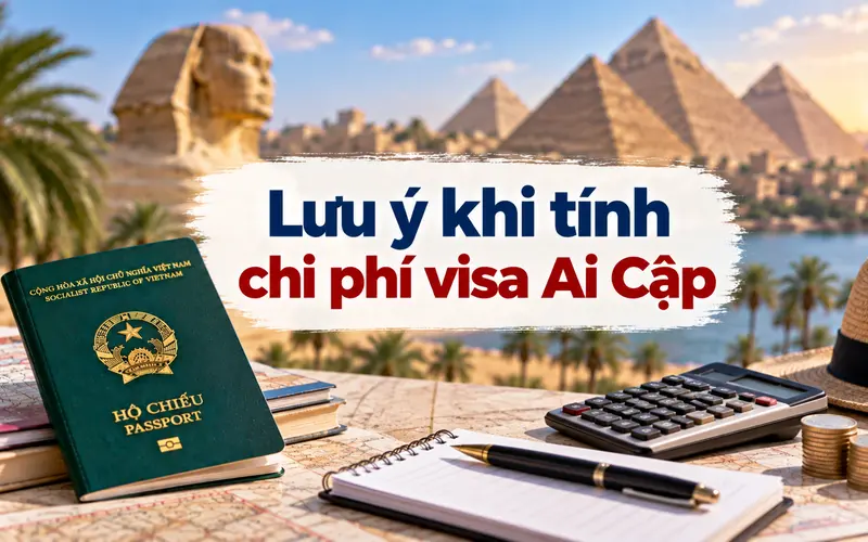 Lưu ý tính toán chi phí khi xin visa Ai Cập