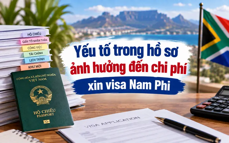 Tìm hiểu hồ sơ ảnh hưởng đến chi phí xin visa Nam Phi