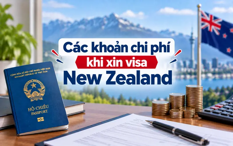 Các khoản chi phí khi xin visa New Zealand