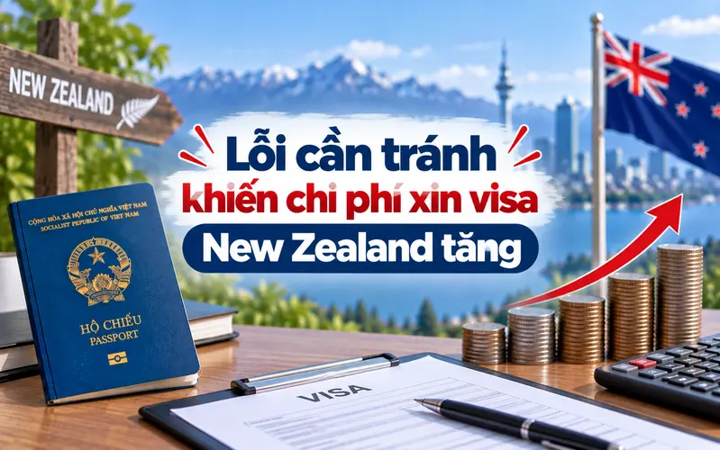 Lỗi cần lưu ý khiến phí xin visa New Zealand tăng