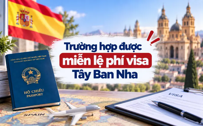 Trường hợp nào được miễn lệ phí visa Tây Ban Nha
