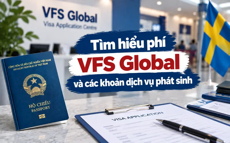 Cập nhật phí VFS Global và khoản dịch vụ phát sinh
