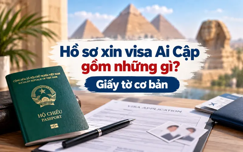 Nhóm giấy tờ cần chuẩn bị khi xin visa Ai Cập