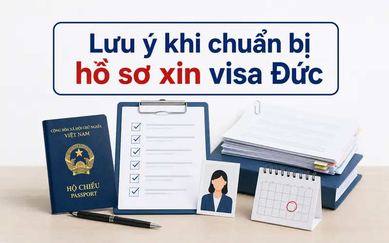 Lưu ý quan trọng khi chuẩn bị hồ sơ xin visa Đức