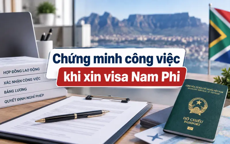 Giấy tờ chứng minh công việc khi xin visa Nam Phi
