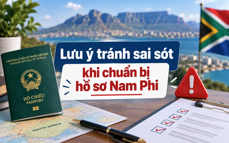 Lưu ý chuẩn bị hồ sơ xin visa Nam Phi tránh sai sót