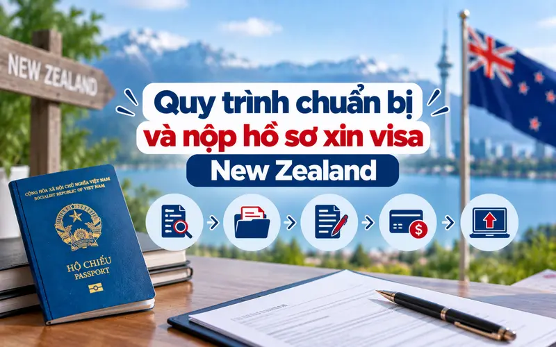 Hướng dẫn quy trình nộp hồ sơ xin visa New Zealand