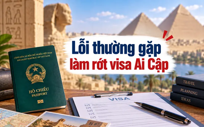 Nguyên nhân thường gặp khiến rớt visa Ai Cập