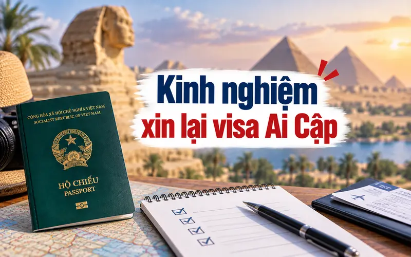 Kinh nghiệm xin lại visa Ai Cập hiệu quả