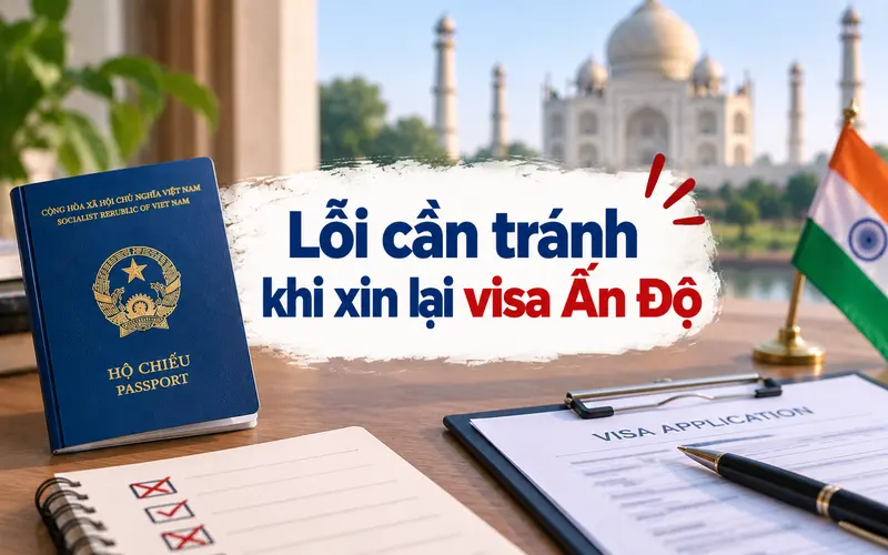 Lỗi cần chú ý khi xin lại visa Ấn Độ