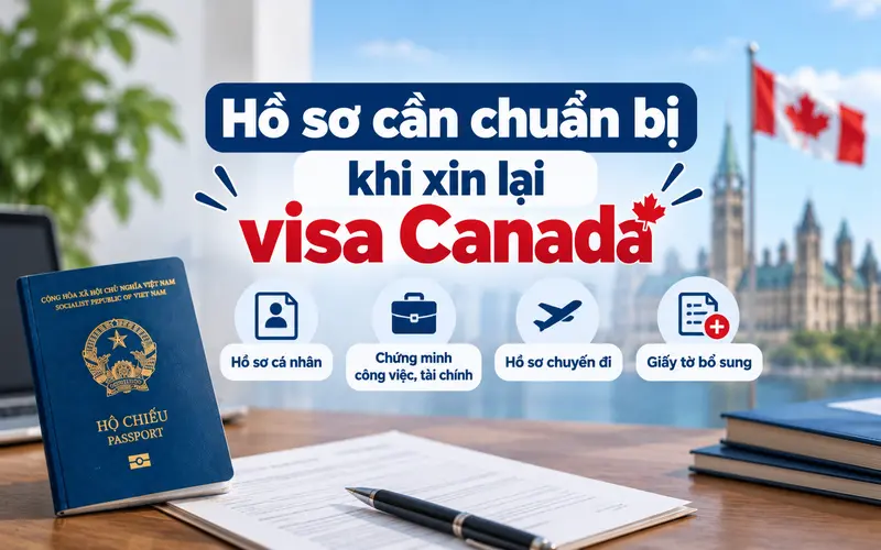 Hồ sơ cần chuẩn bị khi xin lại visa Canada