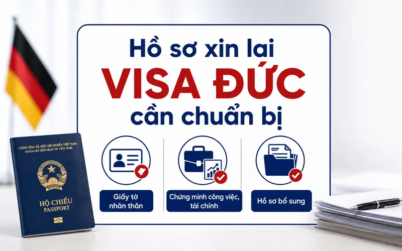 Hồ sơ cần chuẩn bị khi xin lại visa Đức