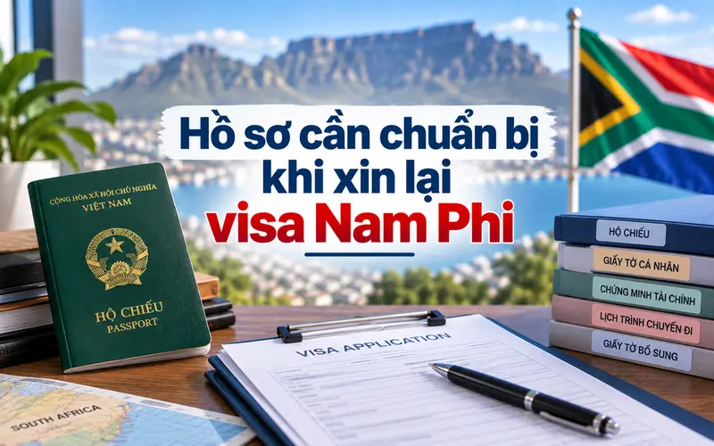 Hồ sơ cần chuẩn bị khi xin lại visa Nam Phi